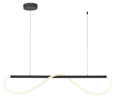 Immagine prodotto di Lampada a sospensione LED MELECA bianco e nero 24W, bianco neutro 3300 lm, metallo, dimensioni: 130x100x15 cm, IP20, Light Prestige