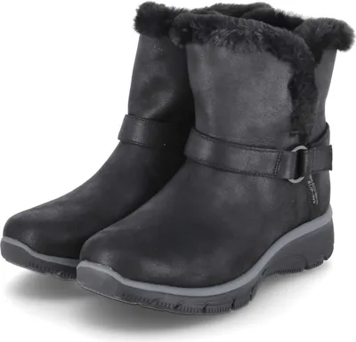 Image de Skechers Slip-Ins Relaxed Fit  Enkellaarsjes Plat - Zwart - Maat 36