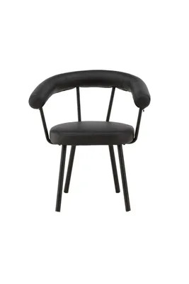 Image de Västerås chaise de salle à manger avec accoudoirs Simili cuirPolyuréthanenoir