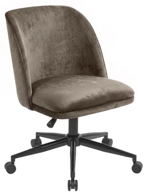 Produktbild von di volio Homeoffice Stuhl FANO, Drehstuhl mit Rollen, gemütlicher Schreibtischstuhl modern für Home Office & Schminktisch, Braun