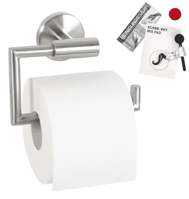 Image de bremermann Série salle de bain PIAZZA - support papier toilette incl. set de collage en inox mat
