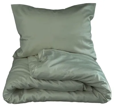 Produktbild von Bettwäsche aus Lyocell™ Lyocell Iballa, grün – Set 140 x 200 cm, 70 x 90 cm