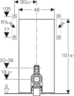 Produktbild von Geberit 131003JL5 Monolith Sanitärmodul für Stand-WC