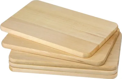 Produktbild von Vesperbrett / Frühstücksbrett - 5er Set - 21,5 x 13,5 x 1 cm - glattes Holzbrett