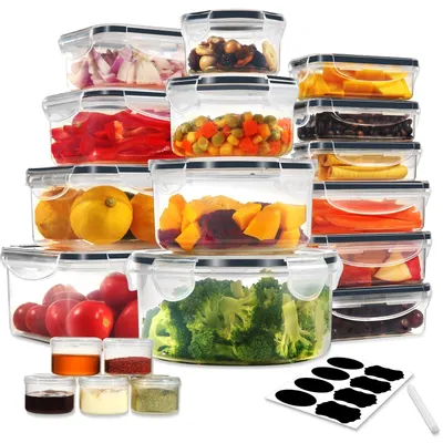 Image de Lot YASHE de 19 boîtes alimentaires, 38 pièces, 9,66 L