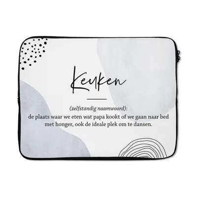 Produktbild von MuchoWow® Laptop Hülle 15 Zoll küche - papa - zitate - küchen definition - sprichwörter - Wörterbuch Laptoptasche - Laptoptasche - Sleeve - Rundum-Schutz