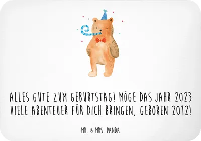 Produktbild von Mr. & Mrs. Panda magnet 2012 Geburtstag - Weiß - Geschenk, Geburtsjahr, whiteboardmagnet, Retro, Alter, Happy Birthday, Geburtstagsgeschenk, liebevolle Botschaft, Jahr