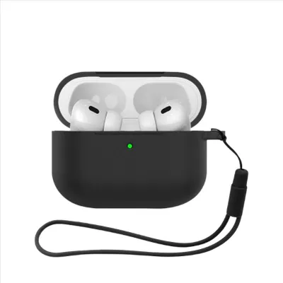 Immagine prodotto di INF Custodia Protettiva in Silicone per Apple AirPods Pro 3 con Cordino Nero