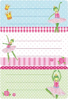 Obrázek produktu pro HERMA Buchetiketten "Froschballerina", beglimmert, 76x35 mm