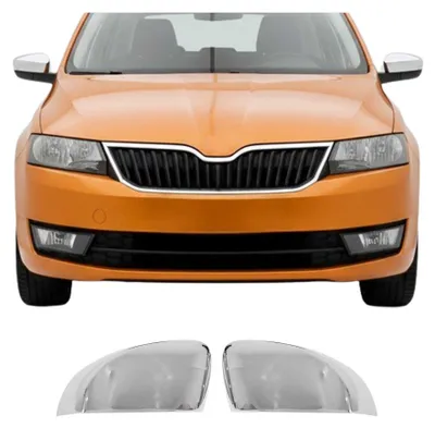 Produktbild von Spiegelkappen Spiegelabdeckung für Skoda Rapid Spaceback 2013-2019 Edelstahl, KI-generiertes Bild