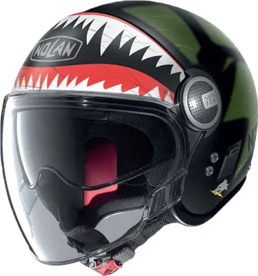 Produktbild von Nolan N21 Visor Skydweller Jethelm Farbe: Schwarz Matt/Grün, Grösse: XXS (54)