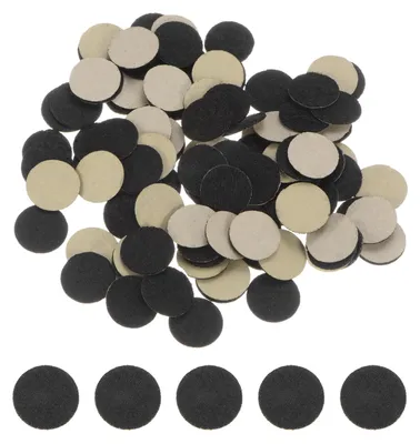 Productafbeelding van 100 zelfklevende viltcirkels zwart 13mm voor DIY en decoratie