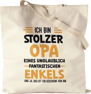 Produktbild von Ich bin stolzer Opa Jutebeutel Geschenk Vatertag Opa Enkel Geburtstag