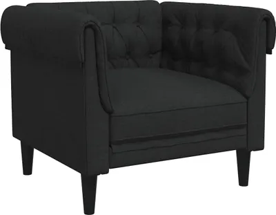 Produktbild von vidaXL Chesterfield-Sessel Schwarz Stoff
