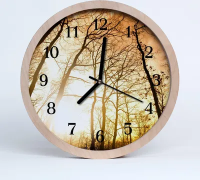 Produktbild von Holzuhr 20fi cm wanduhr - Bäume Natur