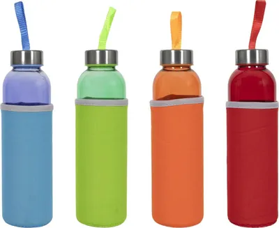 Produktbild von Massamarkt Glasflasche mit Abdeckung 500 ml Ø6x22cm