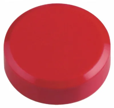 Image de MAUL Aimant MAULpro rond 20 pièces 0,6 kg Plastique Ferrite incassable érodé laqué Ø 2,9 x 1,1 cm rouge