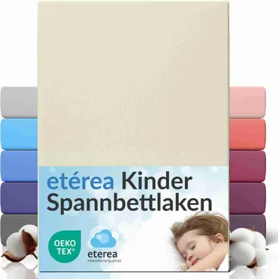 Produktbild von Jersey Spannbettlaken 80x160 - 80x180 cm, 100% Baumwolle Bettlaken,  Natur