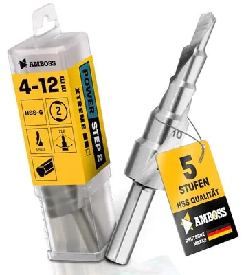 Produktbild von AMBOSS Stufenbohrer HSS-G D:4-6-8-10-12mm