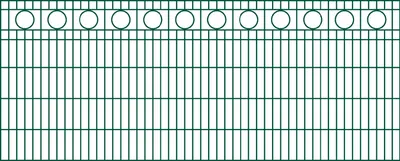 Produktbild von Schmuckzaun Rom - Ausführung: grün beschichtet, Höhe: 103 cm, Länge: 251 cm