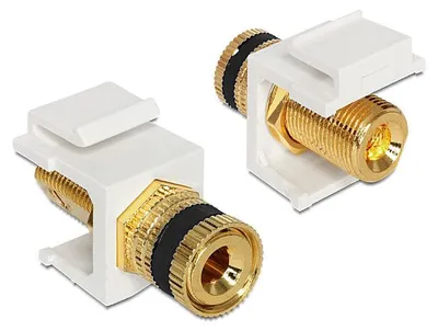 Image de Keystone Modul Polklemme > Gewindebuchse schwarz / weiß