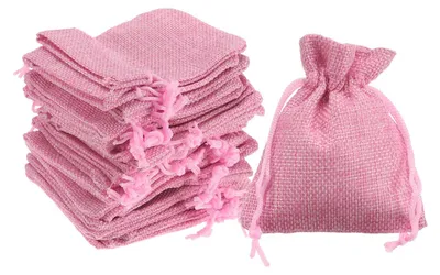 Image de 25 sacs en jute avec cordon de serrage - Idéaux pour les cadeaux et les projets de bricolage