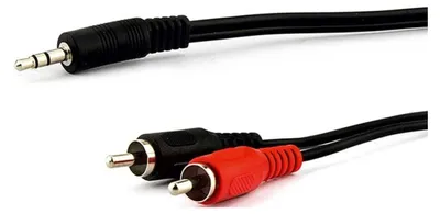 Produktbild von e+p B 113/5, 3.5mm, Männlich, 2 x RCA, Männlich, 5 m, Schwarz