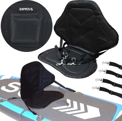 Produktbild von 24MOVE® SUP Kajak Sitz für Paddle Boards und Kajaks, gepolstert und ergonomisch, mit Tasche, Surfboard, Stand Up Sitz