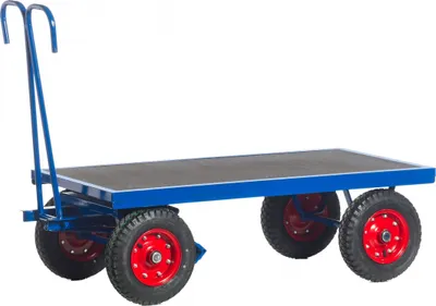 Produktbild von Rollcart Handpritschenwagen ohne Bordwände 2000x1000mm Ladefläche 1500kg Tragkraft Vollgummi