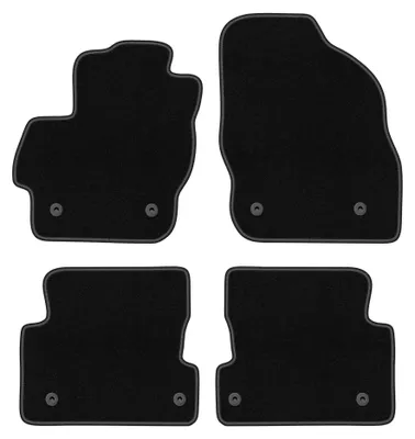 Obrázek produktu pro Velurové autokoberce pro: Mazda 3 II BL 2008-2013 (hatchback/sedan) – sada 4 ks, černé, na míru – Wielganizator BASIC