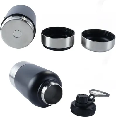 Produktbild von Hundetrinfflasche 32oz, Edelstahl, 3-in-1 mit Futternapf, für Reisen