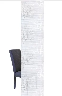 Produktbild von Home Wohnideen Schiebevorhang Effektstreifen "Baum" 245 x 60 cm Grau