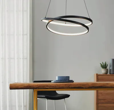 Image de Eglo LED Suspension Ruotale noir blanc 55 x 150 cm