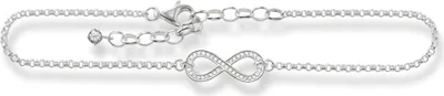 Zdjęcie produktu dla Thomas Sabo AK0001-051-14 Bransoletka na kostkę damska Infinity ze srebra 27 cm