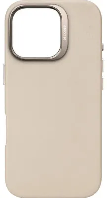 Produktbild von Decoded, iPhone 16 Pro Stoßfestes Leder Cover Kompatibel mit MagSafe, Gelbgrau