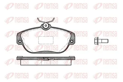 Produktbild von REMSA 0368.10 Bremsbeläge Satz Vorne Bremsklötze für VOLVO 940 II Kombi (945) 940 Kombi (945) 740 Kombi (745) 740 (744) 940 (944)