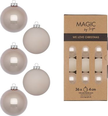 Weihnachtskugeln Glas 4cm 36 Stück - Fine Alabaster
