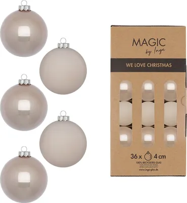 Produktbild von Weihnachtskugeln Glas 4cm 36 Stück - Fine Alabaster