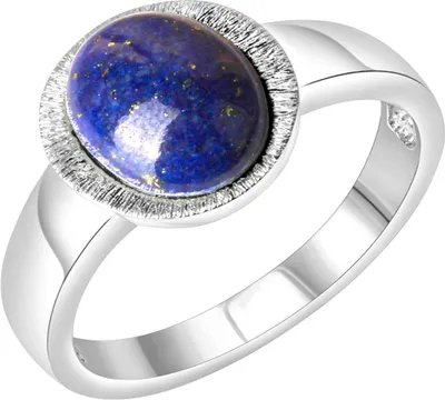 Produktbild von V Ring 925/- Sterling Silber weiß 064 (20,4) Lapislazuli blau 360272436