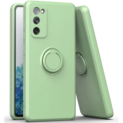 Obrázek produktu pro Samsung S20 FE Pouzdro, s prstencovým držákem a stojánkem, odolné proti poškrábání, měkký silikon pouzdro pro Samsung Galaxy S20 FE/S20 FE 5G/S20 FE 2022 Tyrkysový