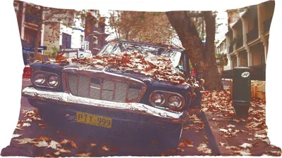 Produktbild von MuchoWow® Zierkissen Sofakissen Wohnzimmer Dekokissen 60x40 cm Auto - Herbstblätter - Landleben - Kopfkissen - Polster mit Foto