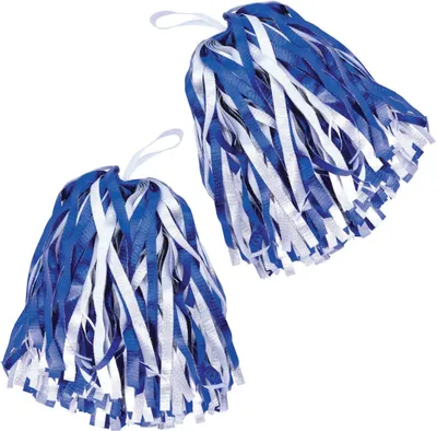 Produktbild von Blaue & weiße Pompoms als Kostümzubehör