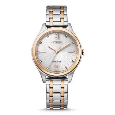 A product shot of a women's watch on a white background.