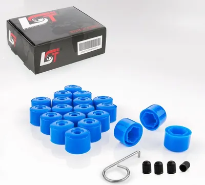 Produktbild von 20x Radschrauben Abdeckkappen Radschraubenkappen 17 mm blau für BMW MINI