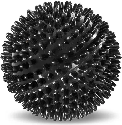 Produktbild von Igelball 10 cm schwarz zur Massage, Faszientraining, Verspannungslösung & Durchblutungsförderung