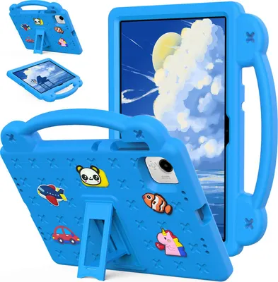 Image de Etui de protection pour Honor Pad X9A 11.5 2025, étui mignon pour enfants, antichoc avec poignée et support Bleu