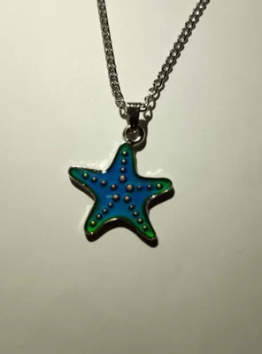 Produktbild von Stimmungskette Seestern, Kette Anhänger Modeschmuck Ketten Geschenke Schmuck