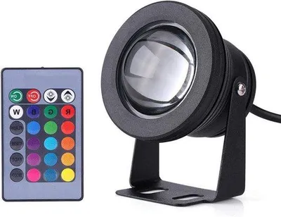 Obrázek produktu pro Vodotěsné RGB osvětlení 10 W, 12 V, černý kryt