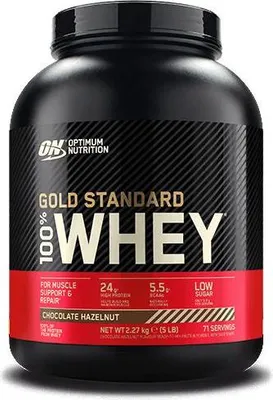 Image de Whey protéine - Optimum Nutrition - 100% Whey gold (2,27 Kg) - Saveur Chocolat Noisette