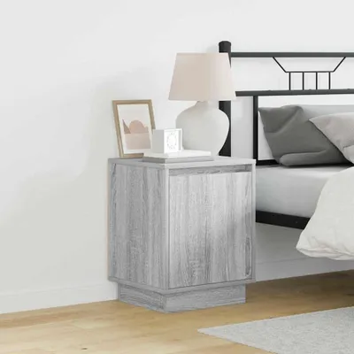 Produktbild von vidaXL Nachttisch 2 stk. Grau 39 x 34,5 x 50 cm Holzwerkstoff
